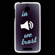 Coque HTC Desire 510 In Music We trust Bleu ZG