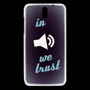 Coque HTC Desire 610 In Music We trust Bleu ZG