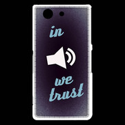 Coque Sony Xperia Z3 Compact In Music We trust Bleu ZG