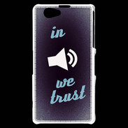 Coque Sony Xperia Z1 Compact In Music We trust Bleu ZG