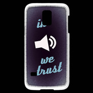 Coque Samsung Galaxy S5 Mini In Music We trust Bleu ZG