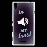 Coque Sony Xperia T3 In Music We trust Bleu ZG