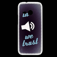 Coque HTC One Mini 2 In Music We trust Bleu ZG