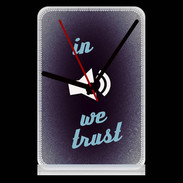Pendule de bureau In Music We trust Bleu ZG