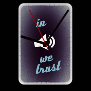 Grande pendule murale In Music We trust Bleu ZG