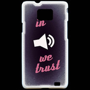 Coque Samsung Galaxy S2 In Music We trust Rouge ZG
