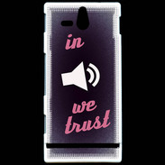 Coque Sony Xperia U In Music We trust Rouge ZG