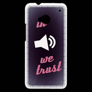 Coque HTC One In Music We trust Rouge ZG