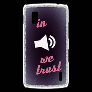 Coque LG Nexus 4 In Music We trust Rouge ZG