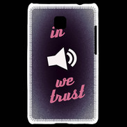 Coque LG Optimus L3 II In Music We trust Rouge ZG