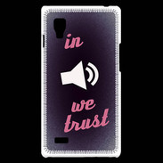 Coque LG Optimus L9 In Music We trust Rouge ZG