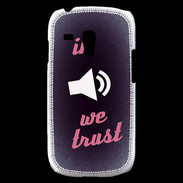 Coque Samsung Galaxy S3 Mini In Music We trust Rouge ZG