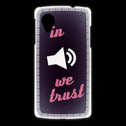 Coque LG Nexus 5 In Music We trust Rouge ZG
