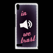 Coque Huawei Ascend P6 In Music We trust Rouge ZG