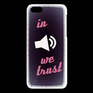 Coque iPhone 5C In Music We trust Rouge ZG