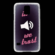Coque Samsung Galaxy S5 In Music We trust Rouge ZG