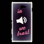 Coque Sony Xperia M2 In Music We trust Rouge ZG
