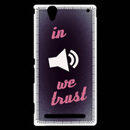 Coque Sony Xperia T2 Ultra In Music We trust Rouge ZG