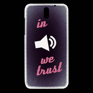 Coque HTC Desire 610 In Music We trust Rouge ZG
