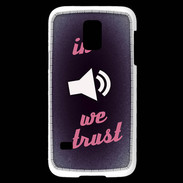 Coque Samsung Galaxy S5 Mini In Music We trust Rouge ZG