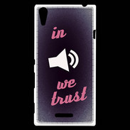 Coque Sony Xperia T3 In Music We trust Rouge ZG