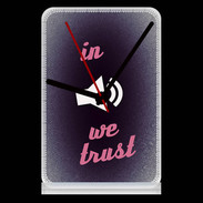 Pendule de bureau In Music We trust Rouge ZG