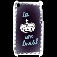 Coque iPhone 3G / 3GS In Queen We trust Bleu ZG