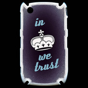 Coque Blackberry 8520 In Queen We trust Bleu ZG