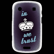 Coque Blackberry Bold 9900 In Queen We trust Bleu ZG