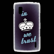 Coque LG Nexus 4 In Queen We trust Bleu ZG