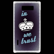 Coque LG Optimus L7 In Queen We trust Bleu ZG