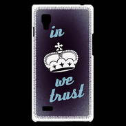 Coque LG Optimus L9 In Queen We trust Bleu ZG