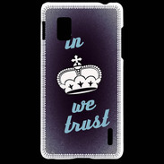 Coque LG Optimus G In Queen We trust Bleu ZG