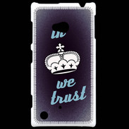 Coque Nokia Lumia 720 In Queen We trust Bleu ZG