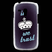 Coque Samsung Galaxy S3 Mini In Queen We trust Bleu ZG