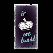 Coque Nokia Lumia 520 In Queen We trust Bleu ZG