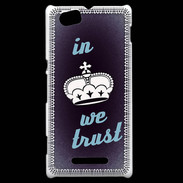 Coque Sony Xperia M In Queen We trust Bleu ZG
