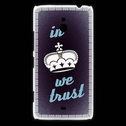Coque Nokia Lumia 1320 In Queen We trust Bleu ZG