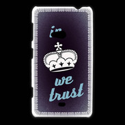 Coque Nokia Lumia 625 In Queen We trust Bleu ZG