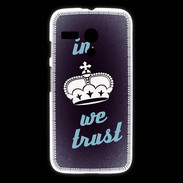 Coque Motorola G In Queen We trust Bleu ZG