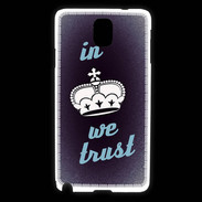 Coque Samsung Galaxy Note 3 In Queen We trust Bleu ZG