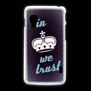 Coque LG L5 2 In Queen We trust Bleu ZG