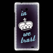 Coque Huawei Ascend Mate In Queen We trust Bleu ZG