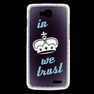 Coque LG L90 In Queen We trust Bleu ZG