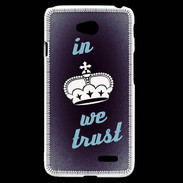 Coque LG L70 In Queen We trust Bleu ZG