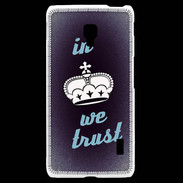 Coque LG F6 In Queen We trust Bleu ZG