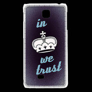 Coque LG F5 In Queen We trust Bleu ZG