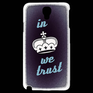 Coque Samsung Galaxy Note 3 Light In Queen We trust Bleu ZG