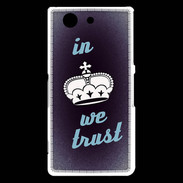 Coque Sony Xperia Z3 Compact In Queen We trust Bleu ZG