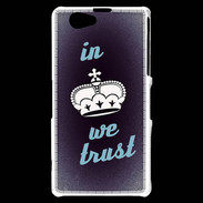 Coque Sony Xperia Z1 Compact In Queen We trust Bleu ZG